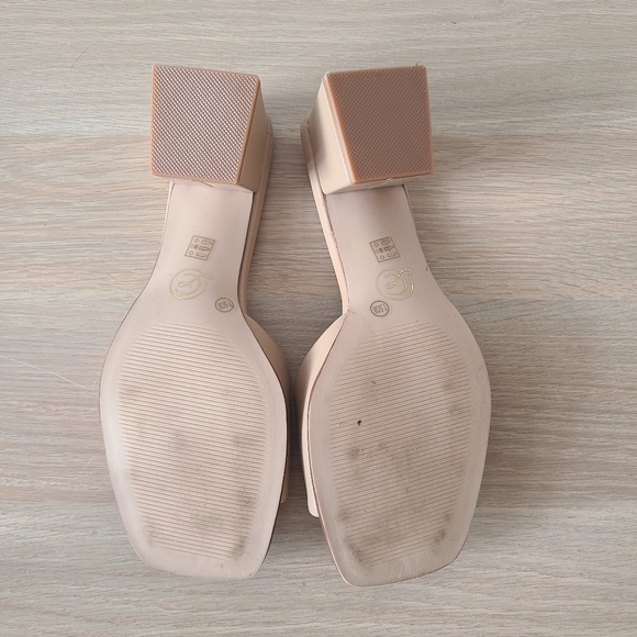 Chinese Laundry Elegant Tan Women's Slide Sandals Block Heel - Picture 3 of 3